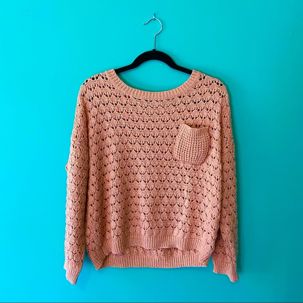 IN STYLE Pink sweater with pocket